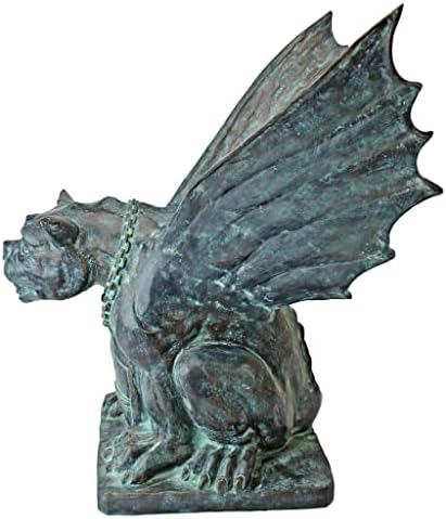 Winged Gargoyle of Naples Bronze Garden Statue - Image 6