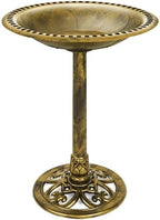 Best Choice Products Bird Bath, 28in Outdoor Resin Pedestal - Gold by BestChoiceProducts