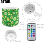 Green Shamrocks Flameless Candles with Remote Battery Operated Candles with Timer 4 Pack St Paddy's Day Flameless Pillar Tea Lights Bulk for Indoor Outdoor Home Decorations - Image 2