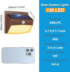 Peasur 8 Pack Solar Motion Sensor Lights Outdoor Waterproof with 3 Modes - Image 6