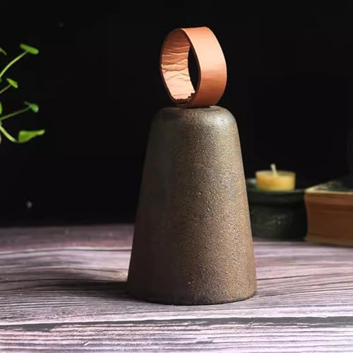Cast Iron Shaking Bell for Picnic Table/Coffee Shop, Handcrafted Hanging Door Bells with Hanging Ring, Bell Diameter 10.5cm - Image 6