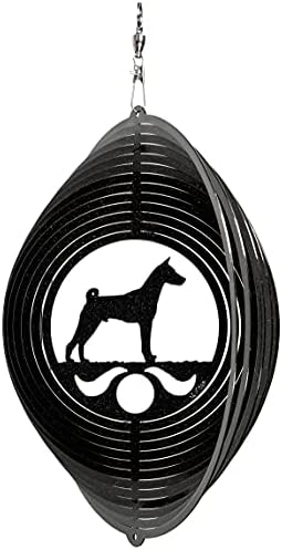 SWEN Products Basenji Circle Swirly Metal Wind Spinner by SWENProducts