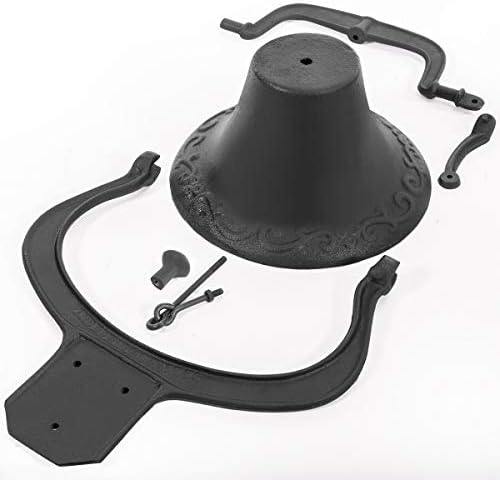 Stark USA XtremepowerUS Outdoor Large Dinner Bell Cast Iron Farmhouse School Church Vintage Antique Style Dinner Liberty Bell Farm Bell, Black - Image 2