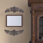 Sungmor Dark Brown Cast Iron Wall Decor - 17.5in Scroll and Floral Design - Image 7