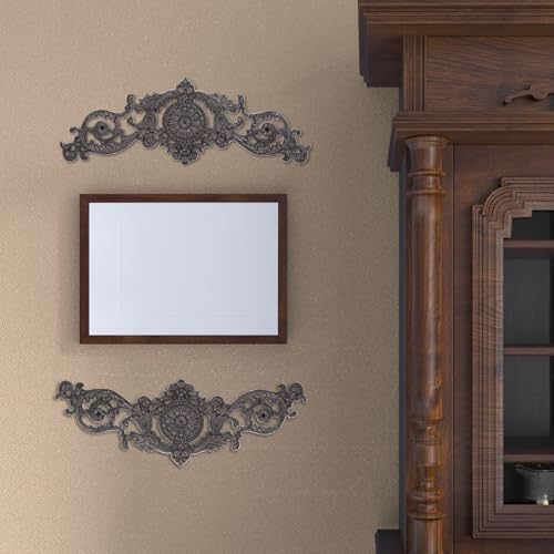 Sungmor Dark Brown Cast Iron Wall Decor - 17.5in Scroll and Floral Design - Image 7