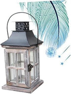 Vintage Wooden Wall Hanging Candle Lantern Iron Holder for Veranda Terrace - Image 7