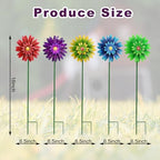 Metal Flower Wind Spinner Garden Stake Yard Art, Lawn Windmill Ornaments - Image 4