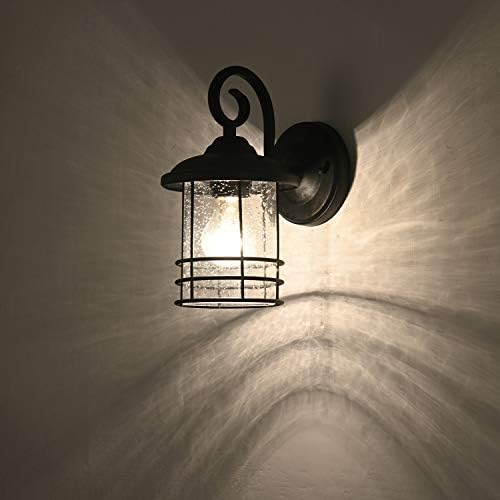MICSIU 5.5" Wide Compact Narrow Farmhouse Matte Black Porch Light 2 Pack - Image 6