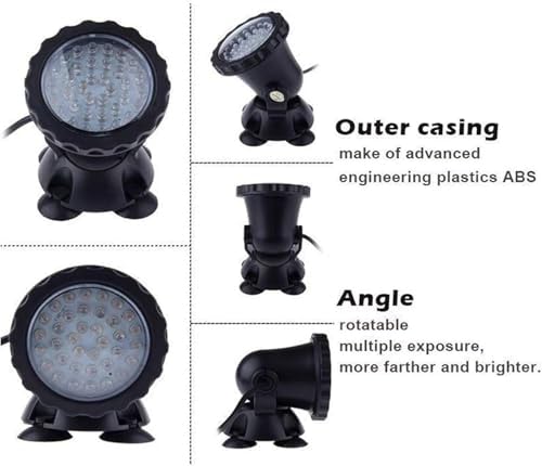 Submersible LED Fountain Light - 12V Underwater RGB Spot Lamp, IP68 Waterproof Garden Pond Light, Remote Control Amphibious Change Color Landscape Lights(4PCS) - Image 4