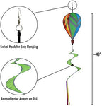 In The Breeze 0985 Retroreflective Rainbow Hot Air Balloon-6 Panel Wind Decoration - Image 6
