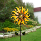 Evergreen Garden 75" H Sunflower Statement Wind Spinner Garden Décor and Accessories for Home and Yard (Spiral Sunflowerl) - Image 4
