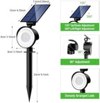 nipify 8 Pack Solar Spot Lights Outdoor Waterproof, Solar Spotlight Light for Outside Yard Landscape Lighting Pathway Lights Wall Auto On/Off, RGB - Image 6