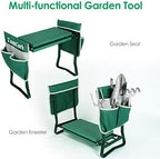 TomCare Upgraded Garden Kneeler Seat Widen Soft Kneeling Pad Garden Stools Garden Bench with 2 Large Tool Pouches Outdoor Foldable Gardening Gifts for Women Men Gardeners, Green - Image 5