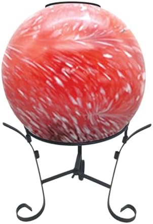 Briarwood Lane Everyday Gazing Ball 1x1 Red and White Solar LED Gazing Ball - Image 4