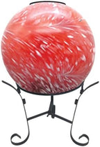 Briarwood Lane Everyday Gazing Ball 1x1 Red and White Solar LED Gazing Ball - Image 4