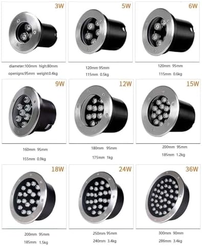 Submersible LED Fountain Light - IP68 Waterproof Underwater Pond Spotlight, 12/24V Low Voltage Outdoor Landscape Lamp, with Remote Control(12V,6w) - Image 2