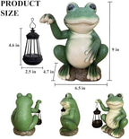 YODY Solar Garden Statues Outdoor Decor Frog with Lantern - Image 6