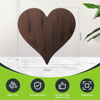 Tandefio 3 Pcs Heart Garden Stepping Stones 12 Inch, Cast Iron, Dark Brown - Image 2