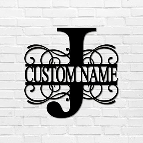 Metal Sign J Custom Name Initial Letter Monogram Customized Steel Metal Wall Art Artwork Sign Large Distressed Metal Business Sign Decorations for Porch Man Cave Farmhouse 24 Inch by Unknown