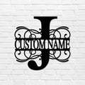 Metal Sign J Custom Name Initial Letter Monogram Customized Steel Metal Wall Art Artwork Sign Large Distressed Metal Business Sign Decorations for Porch Man Cave Farmhouse 24 Inch by Unknown