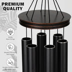 Vanquer Large Wind Chimes for Outside Deep Tone - 46'' Wind Chimes Outdoor Clearance, Memorial Windchimes, Sympathy Gift, Outdoor Décor, Patio, Home Décor, Vintage Black (46" Tree of Life) - Image 4