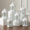 Vela Lanterns Tea Light Candle Holders, Mini Wedding Centerpieces, White by VelaCandleLanterns