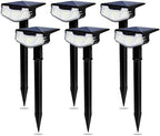 Solar Spot Lights Outdoor IP65 Waterproof, 6000K 3 Modes 1000lm Bright Stake Lights for Yard Garden House Garage Pathway (6Pack, 15Hrs Runtime) by QQARORSUN