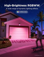 Govee Outdoor Wall Flood Light, 3000LM RGBWW 6500K, IP65 PIR Motion Sensor - Image 3