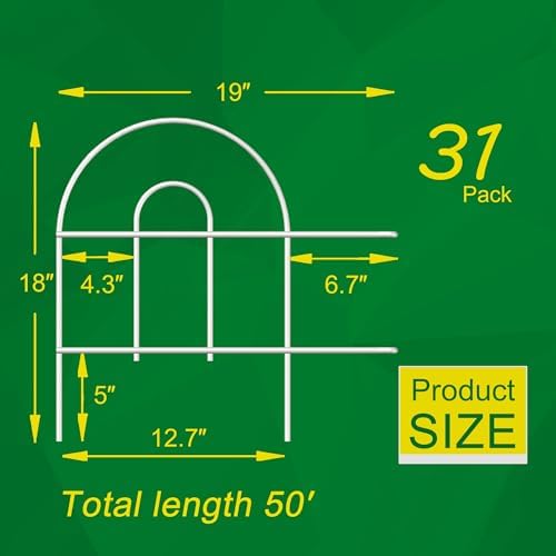 Decorative White Garden Fence Border 18inX50ft Flower Bed Garden Fencing - Image 3
