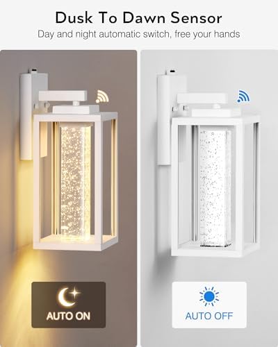 VIANIS White Exterior Lighting Fixtures for House, Large Outdoor wall Light - Image 2