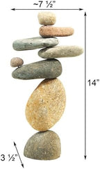 Ancient Graffiti Eight-Stone Balancing Cairn - Indoor/Outdoor Garden Decoration - Image 3