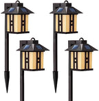 GIGALUMI Japanese Decor Solar Lights for Outside, Pathway Lights 4 Pack - Lawn/Patio/Yard/Walkway/Driveway Decoration by GIGALUMI