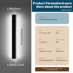 2 Pack 47.2inch Long Linear Outdoor Wall Light, 6000K Cold White Modern Wall Mounted Sconce, IP65 Waterproof, 42W, Black Exterior Lighting Fixture for Garage, Patio, Porch, Garden - Image 3