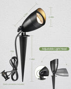 LITFIT 8Pack Low Voltage Landscape Spotlight,12v Outdoor Uplight Waterproof - Image 4