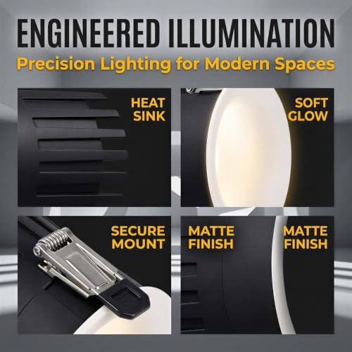 2 Pcs 3 Inch LED Recessed Light, 3.0 in Cutout Trimless Canless Lamp, 12W 4000K Full Spectrum, CRI 98 Dimmable Recessed Ceiling Light for Living Room Kitchen, Frameless Aluminum Spotlight - Image 5