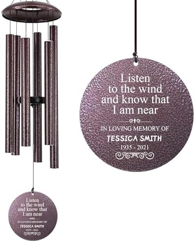 ASTARIN 36" Large Deep Tone Personalized Sympathy Wind Chimes, Memorial Wind Chime for Loss of Mother Father Loved One, Bereavement Gifts Decor Outdoor by Astarin
