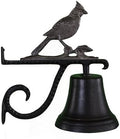 Montague Metal Products 7.75″ Diameter Cast Bell with Ornament, Hanging Bell, Dinner Bell, Heavy Duty Cast Aluminum (Cardinal) by MontagueMetalProducts