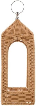 Handwoven Boho Lantern Shade Cover for Patio, Coffee PE by Unknown