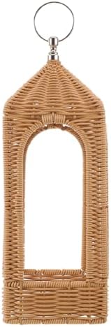 Handwoven Boho Lantern Shade Cover for Patio, Coffee PE by Unknown