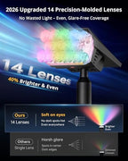 Solar Color Changing RGB Lights IP65 Waterproof, 56 LED 8 Lighting Modes Solar Spotlights, Landscape Lights for Yard Garden Pathway Holiday Decor, 4 Pack (Multicolor) - Image 2