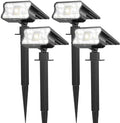 HGGH Solar Lights Outdoor Waterproof IP67, 60 LED 3 Lighting Modes Solar Spot Lights Outdoor for Yard Garden Pathway Landscape, Auto On/Off, Function 2 in 1(Cool White, 4 Pack) by Home