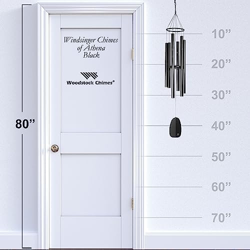 Woodstock Chimes Signature Collection, Windsinger Chimes of Orpheus, 54'' Black Wind Chimes for Outdoor, Patio, Home or Garden Décor (WWOB) - Image 3