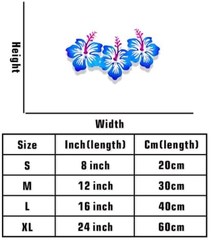 Hibiscus Flower Metal Wall Art Blue Floral Plaque Rustic Hanging Decor for Living Room Bedroom Patio Garden Indoor Outdoor Stylish Botanical Ornament (16 INCH) - Image 6