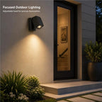 Modern Outdoor Wall Sconce, 90° Pivoting Aluminum Cube LED Spotlight - Image 5