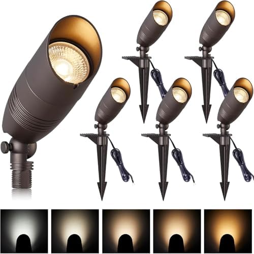 Low Voltage Landscape Spotlights with 5 CCT for Accent Lighting by EZlumify