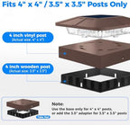 Peasur 16 Packs 4x4 Brown Post Solar Lights 3 Lighting Modes - Image 5