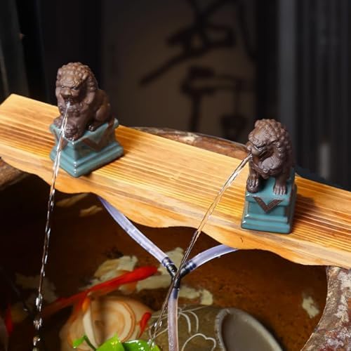 Animal Pond Spitters, Ceramic Spitter Fountain, Spitters for Small Ponds, Unique Garden Water Feature with Water Pump, for Balcony, Courtyard and Home Office - Image 7