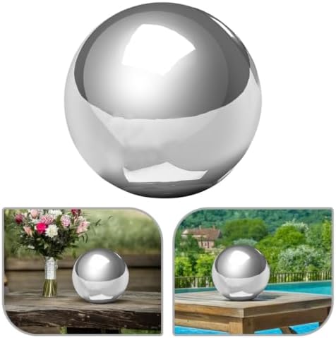 Gazing Ball Reflective Sphere Mirror Polished 20cm Stainless Steel - Image 3