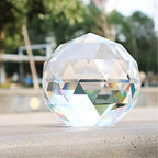 Clear Glass Crystal Ball Prism Suncatcher Rainbow Maker, Sphere Faceted Gazing Ball for Window, Feng Shui, Home Office Garden Decoration (120mm/4.72inch) - Image 6
