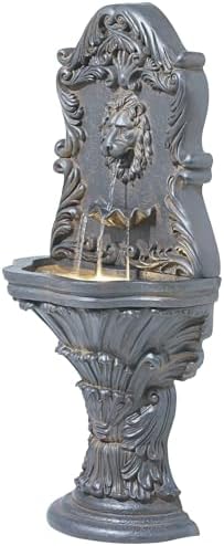 Royal Lion Acanthus 50" High Outdoor Indoor Large Fountain with LED Light - Image 6